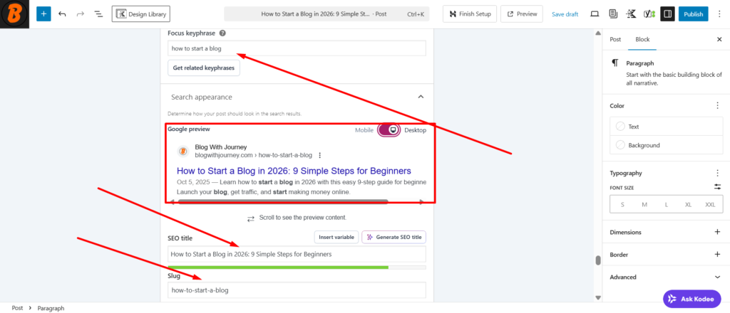onpage seo checklist