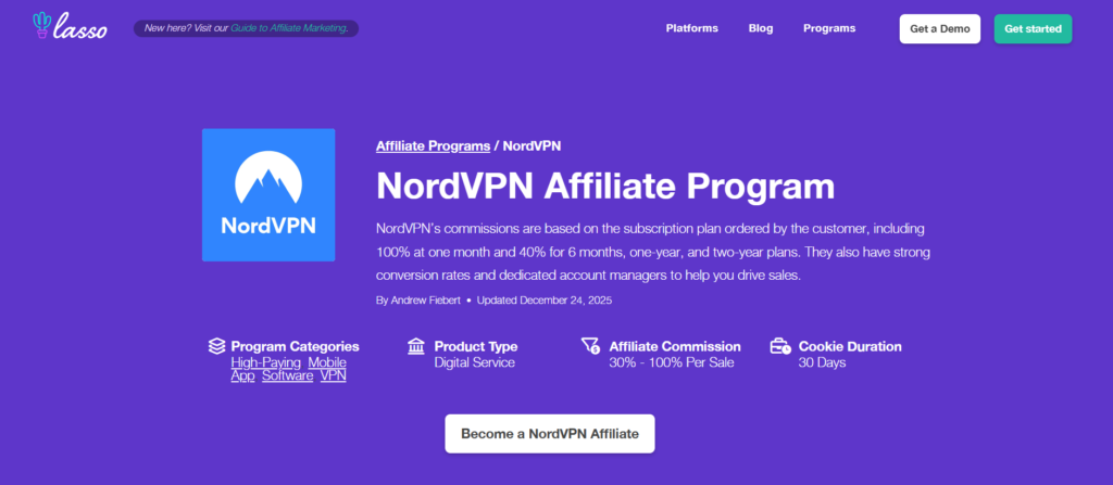 NordVPN best Affiliate Program