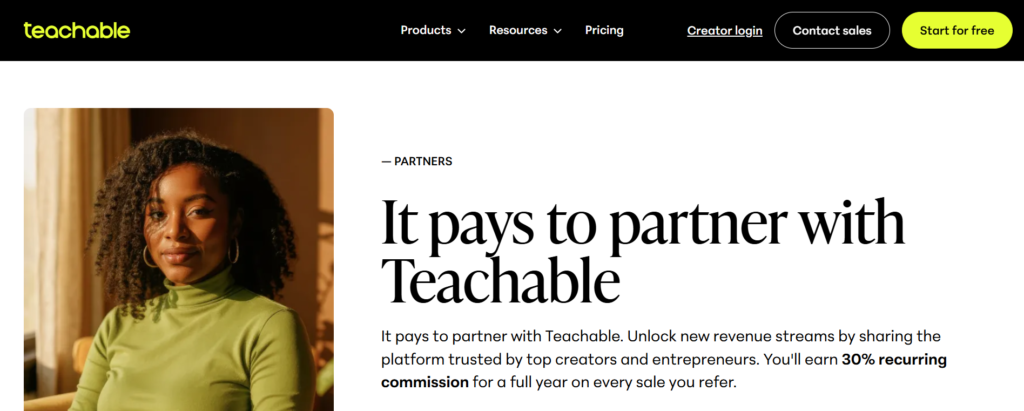 Teachable Affiliate Program