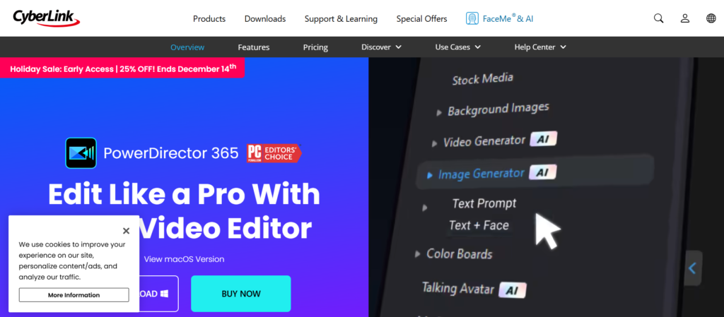 cybarlink powerdirector homepage