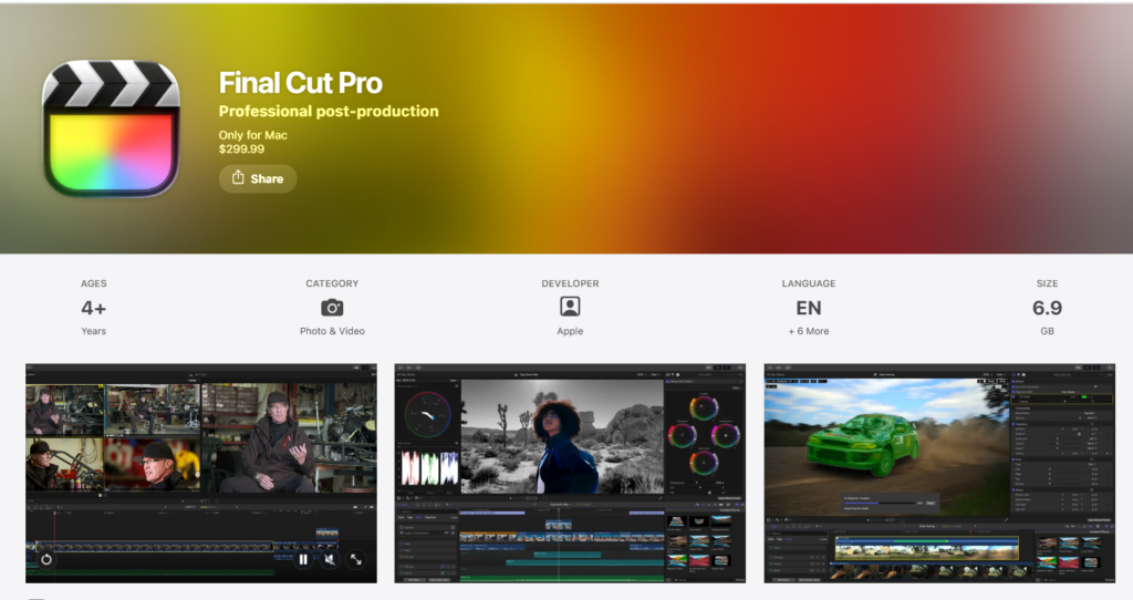 final cut pro best video editing software