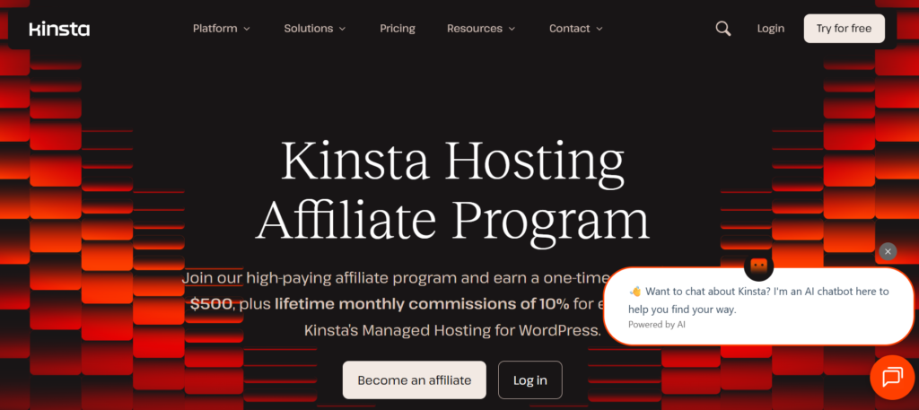 kinsta affiliate program