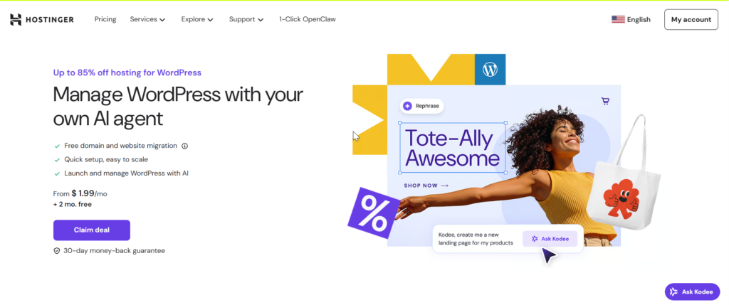 hostinger for wordpress