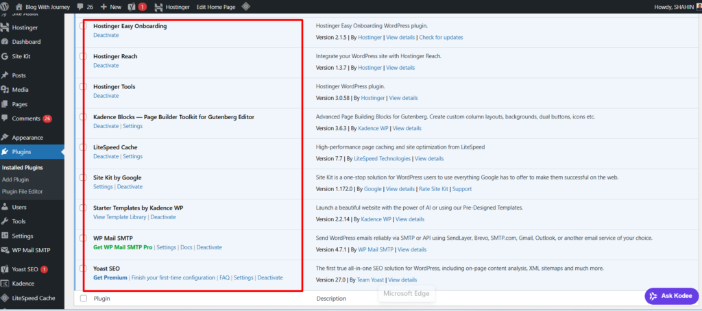 install essential wordpress plugins