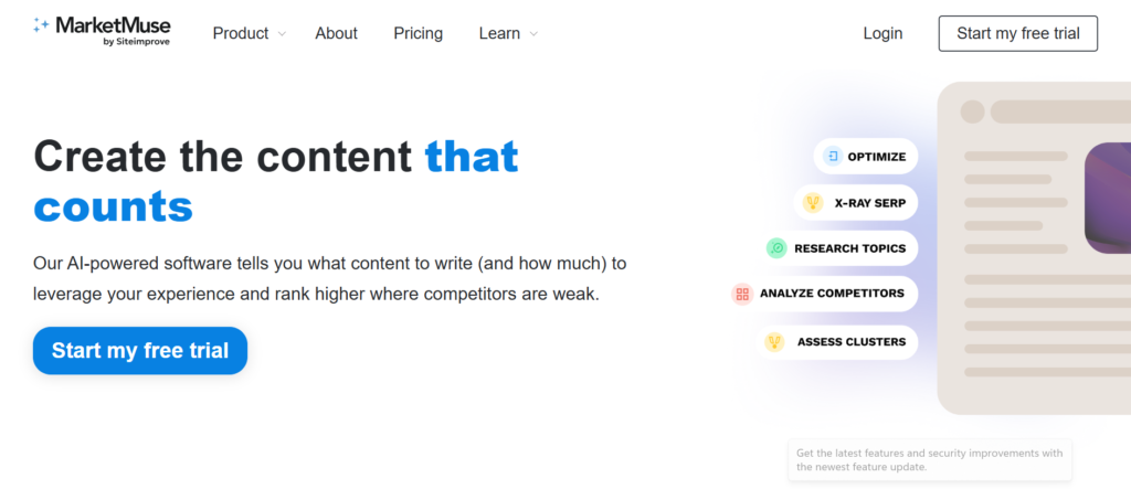 marketmuse ai seo driven tool