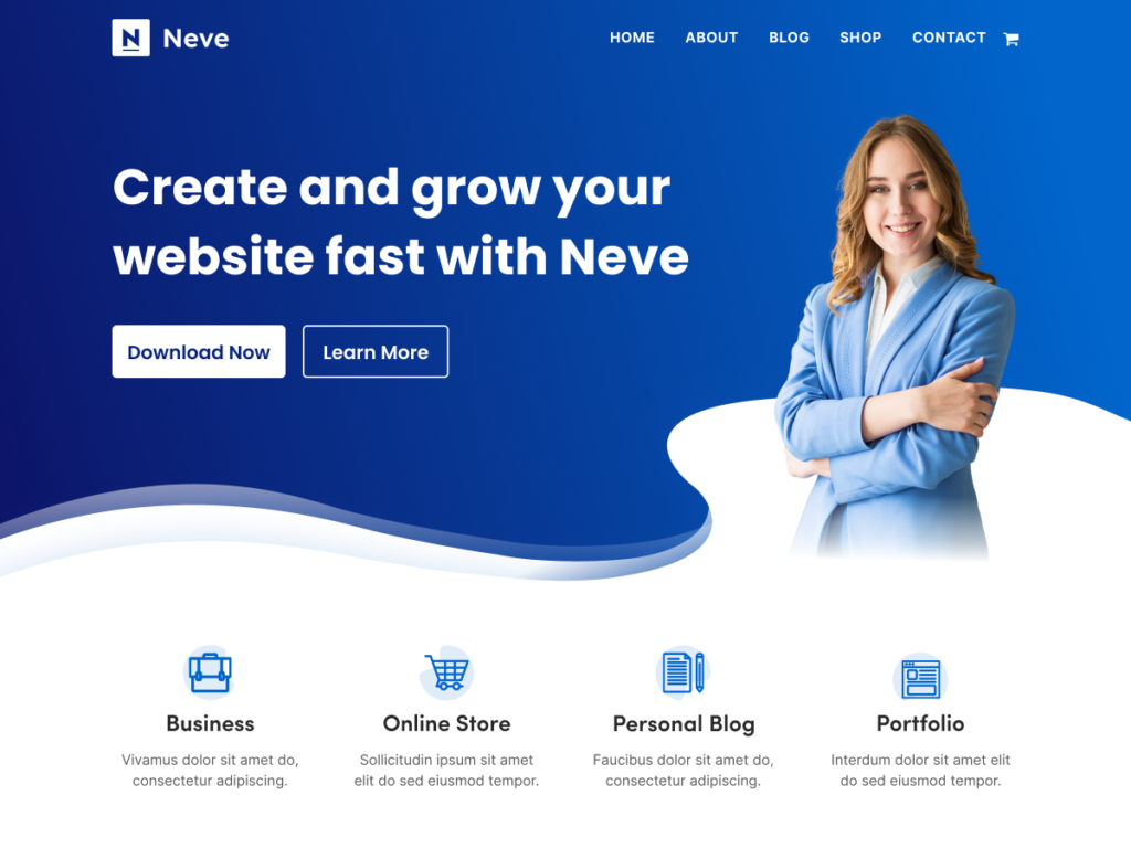 neve wordpress theme

