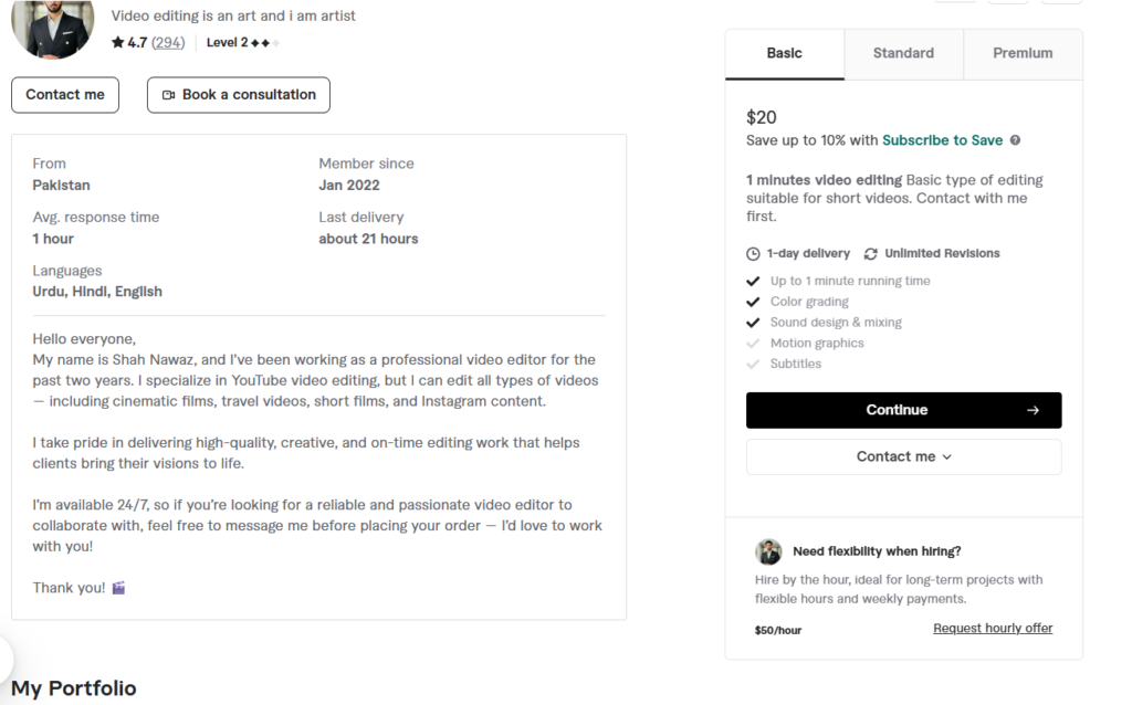 set up your fiverr profile