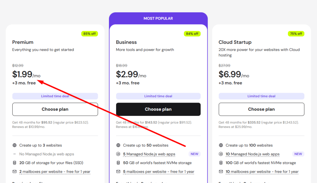 hostinger basic pricing plan