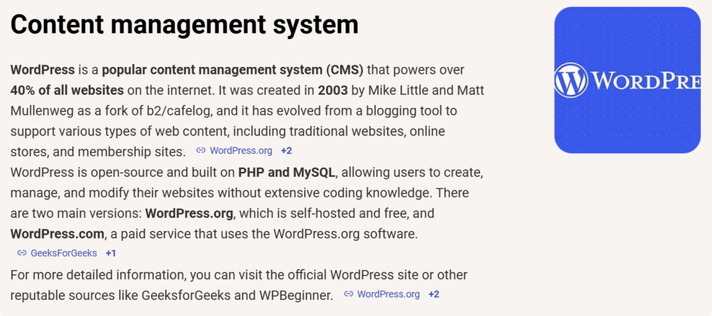 about wordpress
