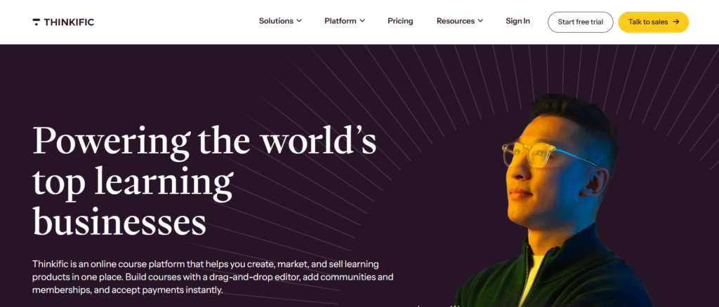 thinkific best online course platforms