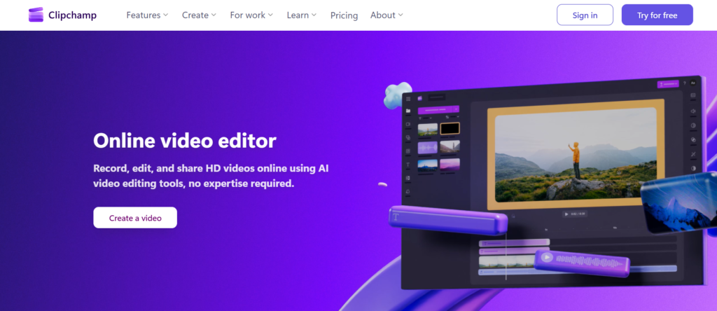Clipchamp screen recording softwares
