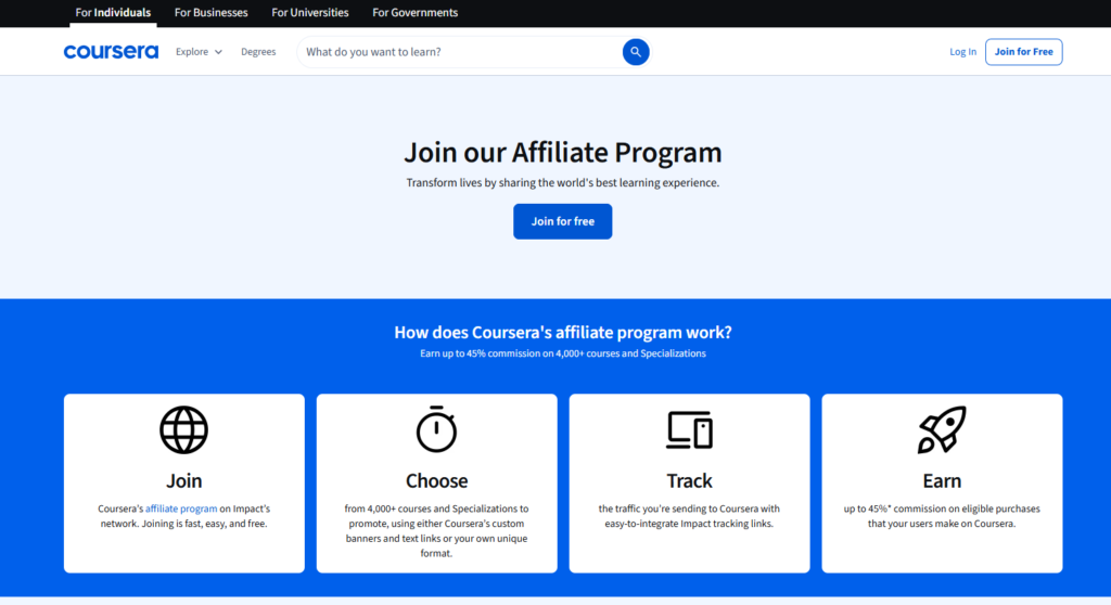 Coursera Affiliate Program