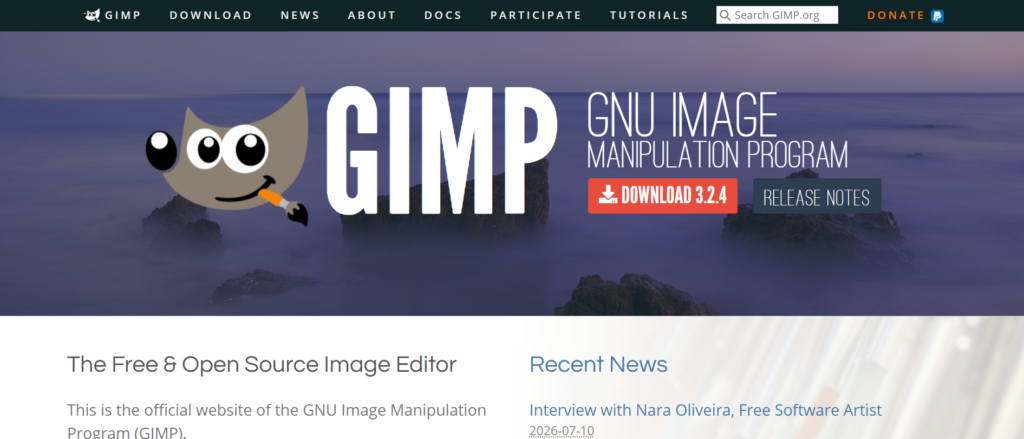 GIMP graphic design tool