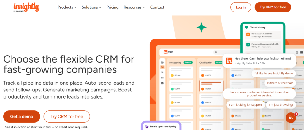 Insightly crm software