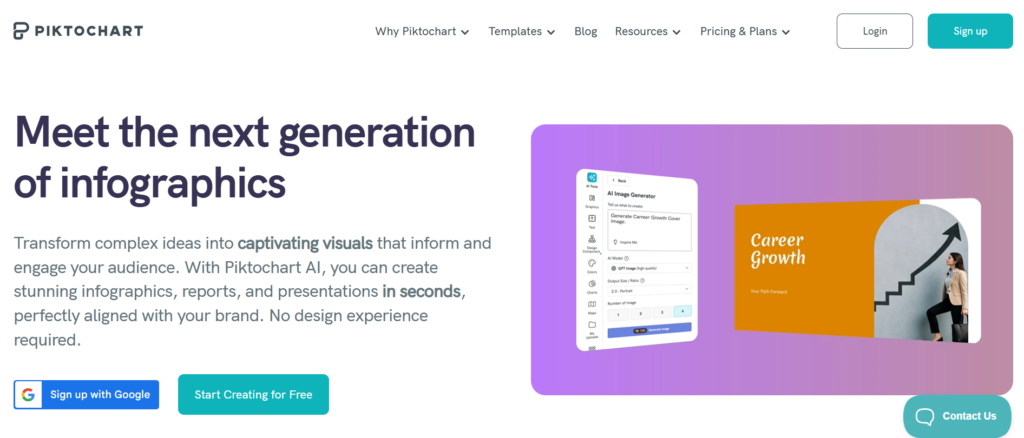 Piktochart graphic design tool