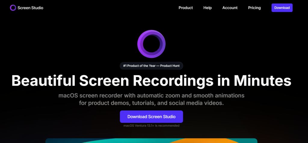 Screen Studio screen recording softwares
