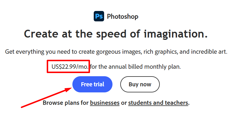adobe photoshop pricing