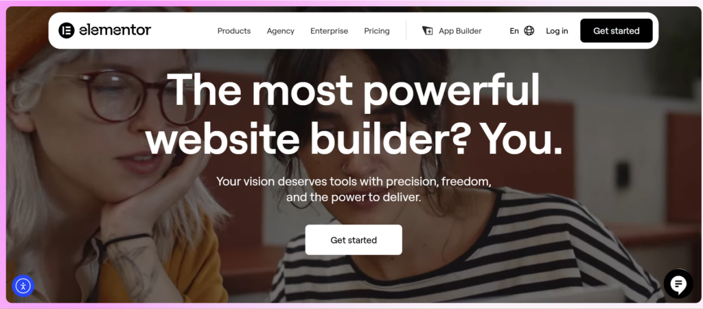 Elementor page builder
