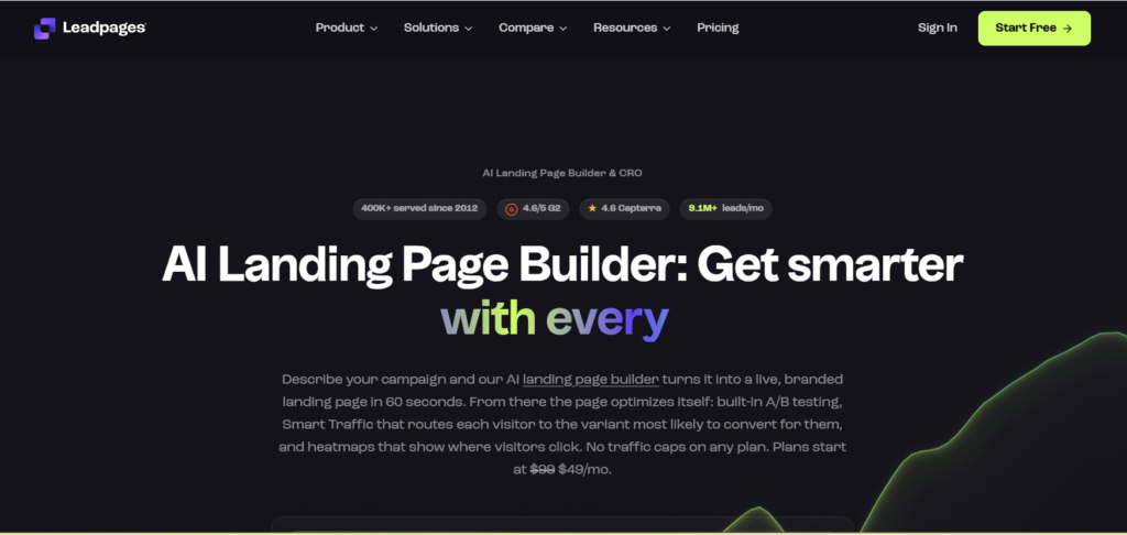 leadpages langing page builder