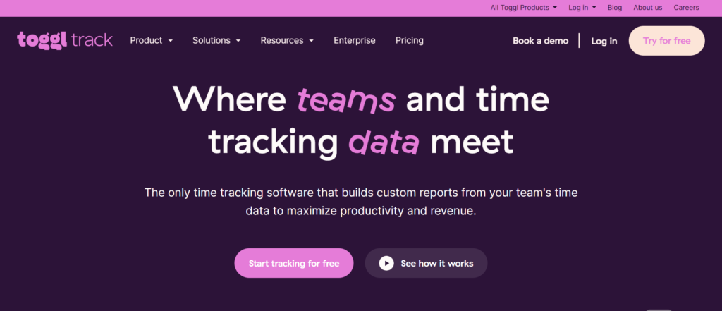 Toggl Track best time tracking apps