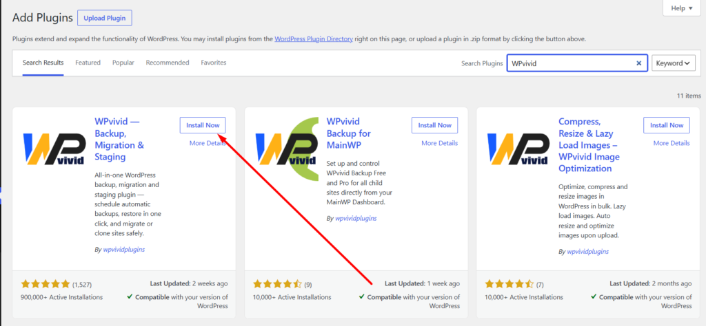 WPvivid best wordpress backup plugins