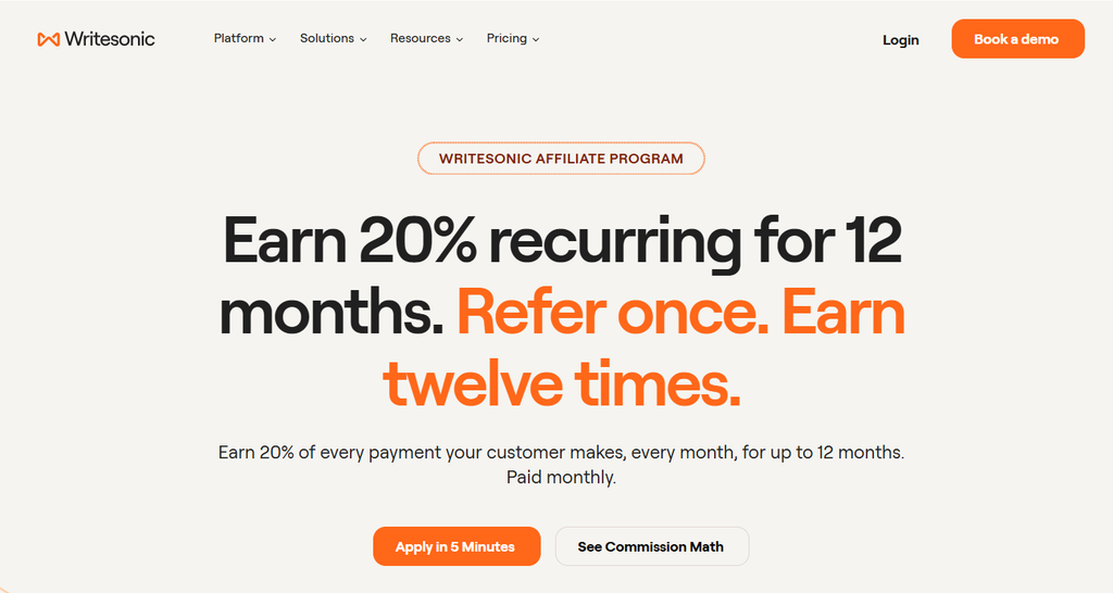 Writesonic AI Affiliate Program