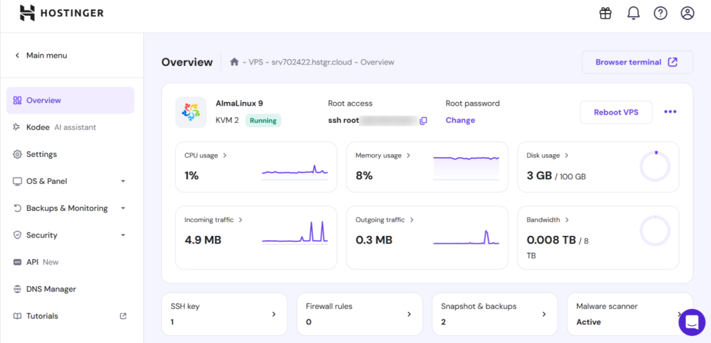 hostinger features