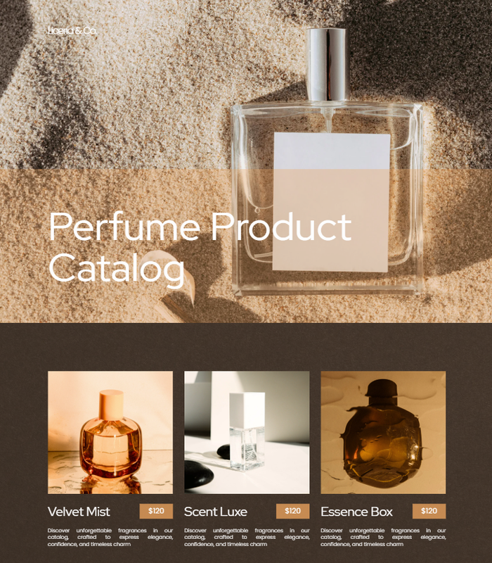 perfume product catalog
