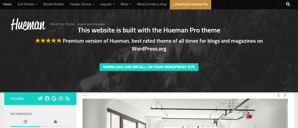 Hueman wordpress theme