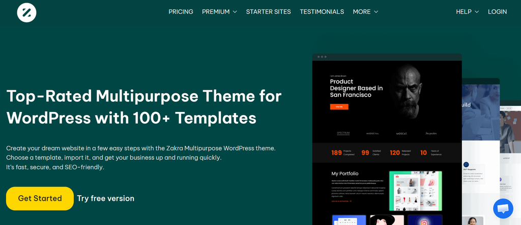 Zakra  wordpress theme