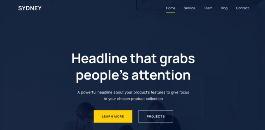 sydney wordpress theme